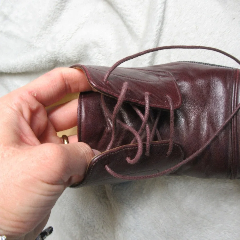 Pincipe Men 10D Dress Shoes Burgundy Leather Cap Toe Oxford Lace-Up Formal Italy